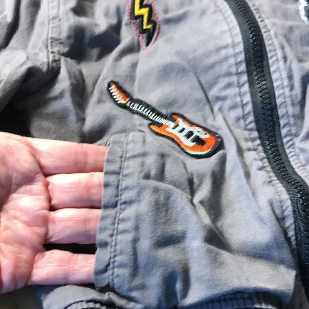 Let’s Rock Distressed Tour Jacket for your Little Rock 🪨 star ⭐️. Retro Patches